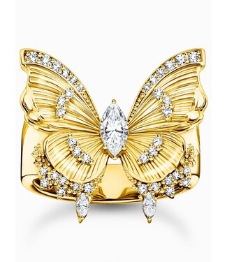 Thomas Sabo  TR2495-414-14-56 Ring Schmetterling Cocktail vergoldet Grösse 56