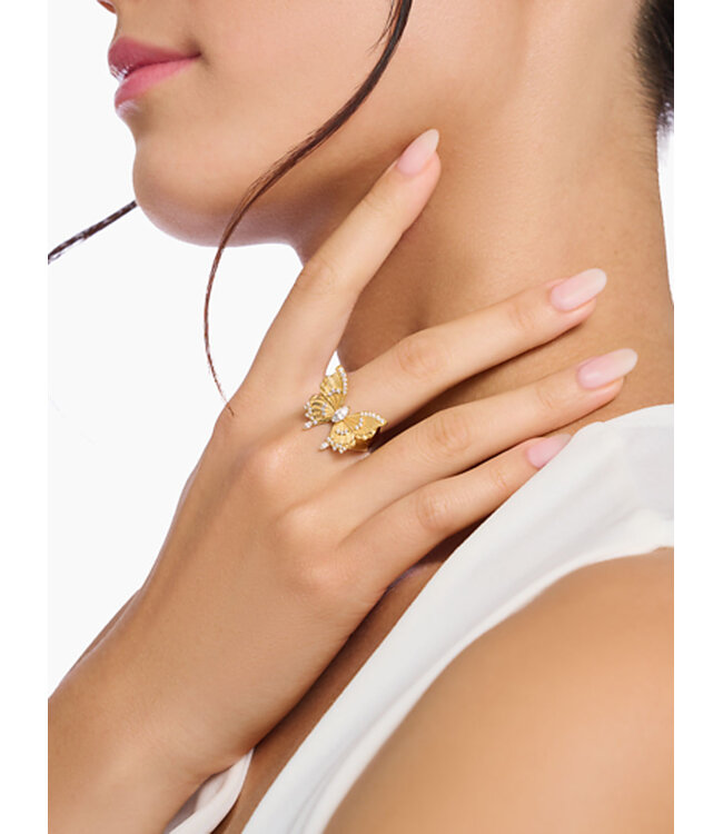 Thomas Sabo  TR2495-414-14-56 Ring Schmetterling Cocktail vergoldet Grösse 56