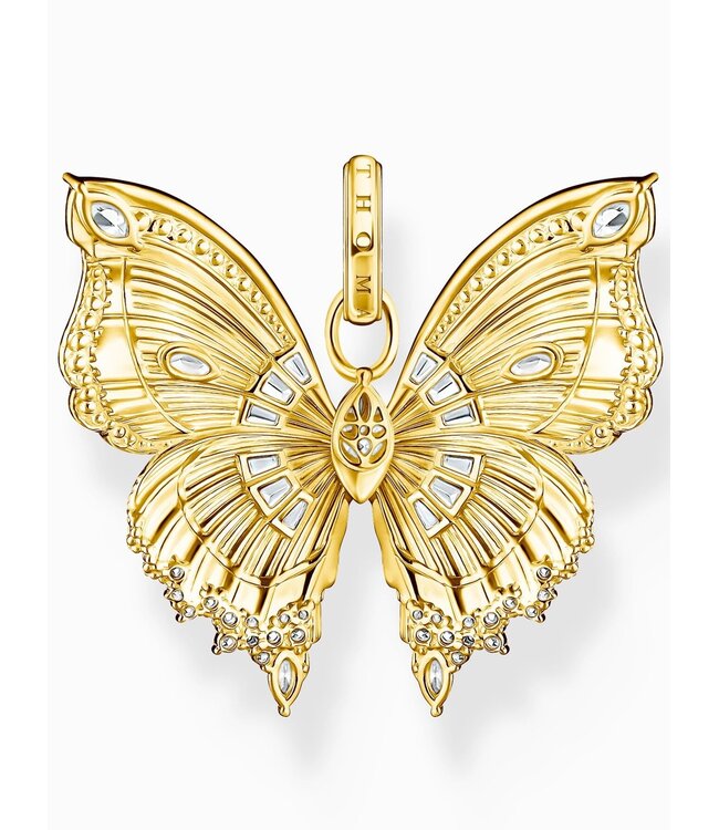 Thomas Sabo  PE984-414-14 Charm-Anhänger Schmetterling Steine vergoldet