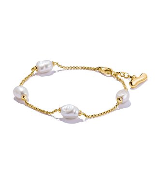 Thomas Sabo  A2189-430-14-L19V Armband Perle Natural Beauty vergoldet 19 cm