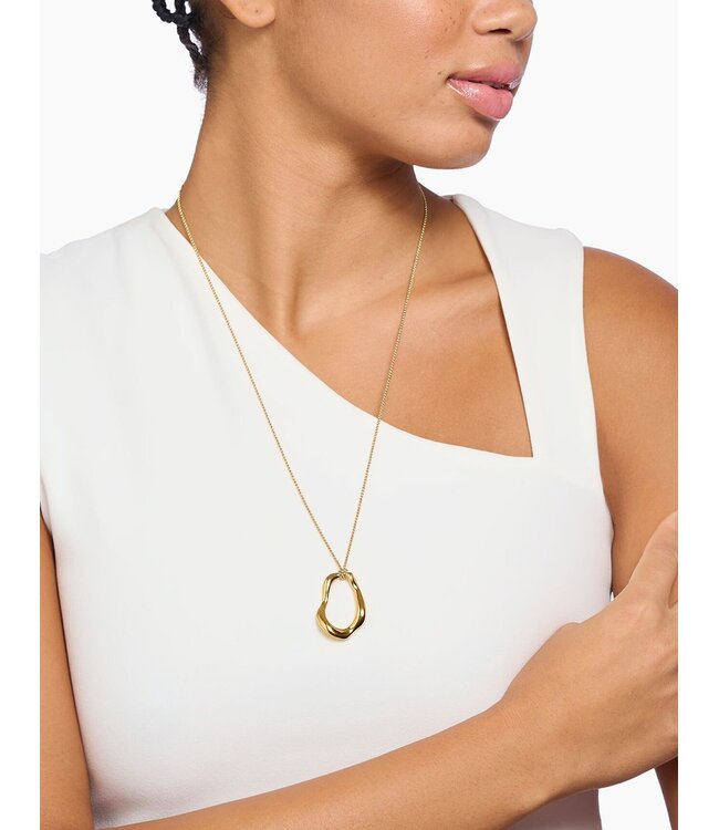 Thomas Sabo  KE2319-413-39-L70 Halskette mit Anhänger Natural Beauty vergoldet 70 cm