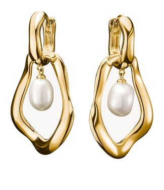 Thomas Sabo  H2321-430-14 Creolen Perle Natural Beauty vergoldet