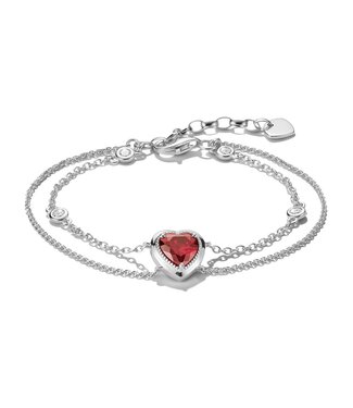 Thomas Sabo  A2222-051-10-L19V Armband Herz Doppel Elyndra Silber 16 +3 cm