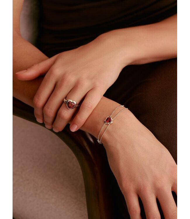 Thomas Sabo  A2222-051-10-L19V Armband Herz Doppel Elyndra Silber 16 +3 cm