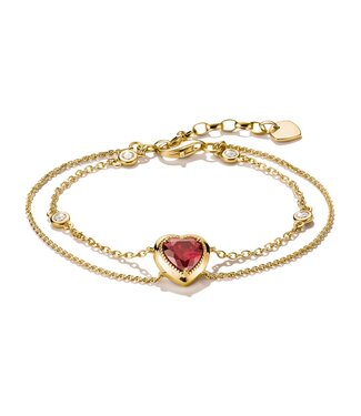Thomas Sabo  A2222-414-10-L19V Armband Herz Doppel Elyndra vergoldet 16 +3 cm