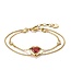 Thomas Sabo  A2222-414-10-L19V Armband Herz Doppel Elyndra vergoldet 16 +3 cm