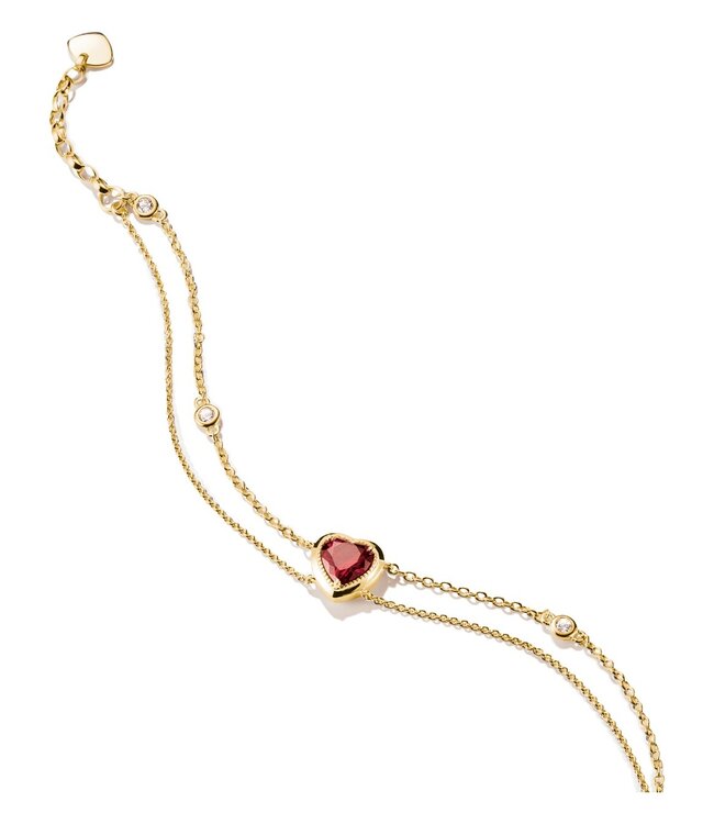 Thomas Sabo  A2222-414-10-L19V Armband Herz Doppel Elyndra vergoldet 16 +3 cm