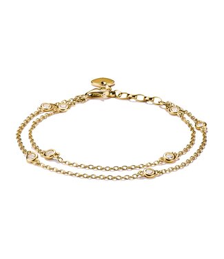 Thomas Sabo  A2216-414-14-L19V Armband Zirkonia Doppel vergoldet 16 +3 cm