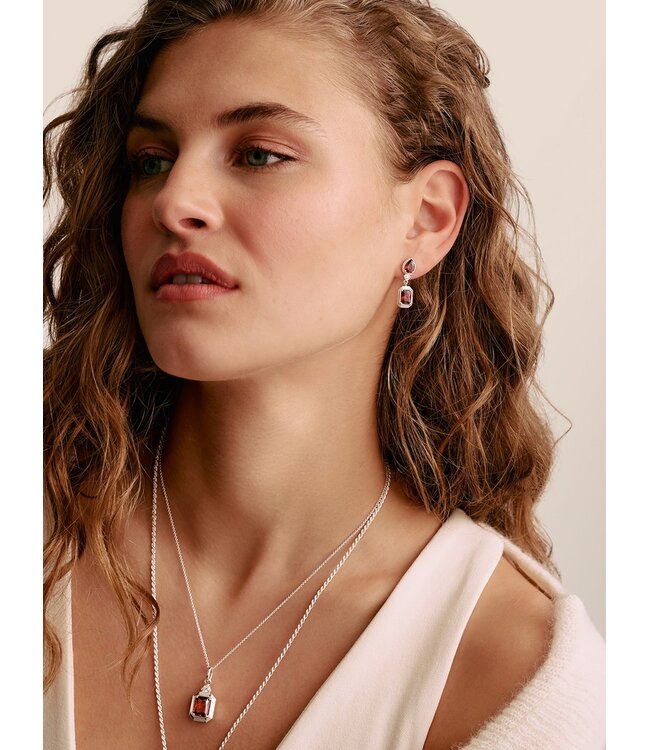 Thomas Sabo  H2334-051-10 Ohrstecker Oktagon Elyndra Silber 2.5 cm