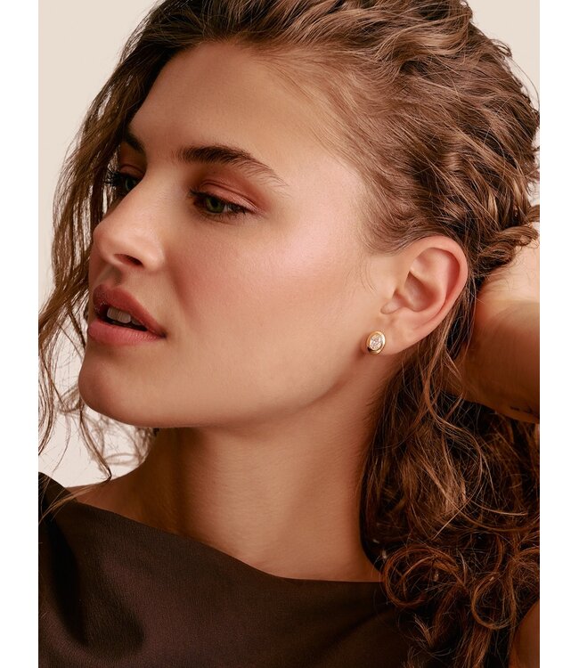 Thomas Sabo  H2342-414-14 Ohrstecker Oval vergoldet 1 cm