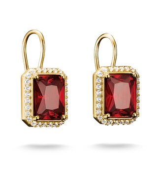 Thomas Sabo  H2338-414-10 Ohrringe Oktagon rote Steine vergoldet 2.3 cm