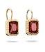 Thomas Sabo  H2338-414-10 Ohrringe Oktagon rote Steine vergoldet 2.3 cm