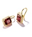Thomas Sabo  H2338-414-10 Ohrringe Oktagon rote Steine vergoldet 2.3 cm