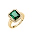 Thomas Sabo  TR2508-971-6-54 Ring Oktagon mit grünem Stein Elyndra vergoldet Grösse 54