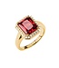 Thomas Sabo  TR2508-414-10-54 Ring Oktagon mit rotem Stein Elyndra vergoldet Grösse 54