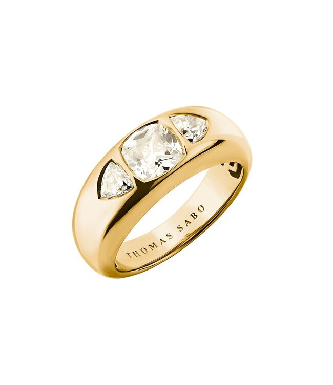 Thomas Sabo  TR2525-414-14-58 Ring Zirkonia weisse Steine vergoldet Grösse 58