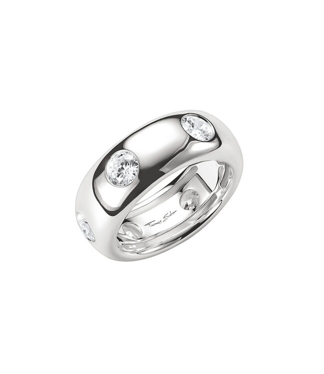 Thomas Sabo  TR2519-051-14-56 Ring Zirkonia weisse Steine Silber Grösse 56