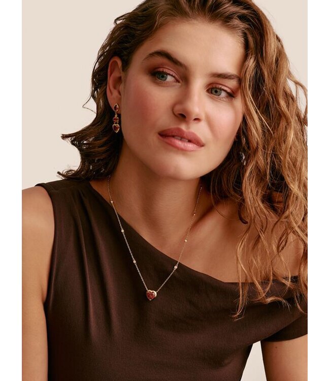 Thomas Sabo  KE2365-414-10-L50V Halskette mit Anhänger Herz Elyndra vergoldet 45+5 cm