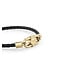 Philipp Plein  PJPEA25BS Armband Plein Edge Gold Leder Schwarz Grösse S