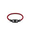 Philipp Plein  PJPEA24BL Armband Plein Edge Gunmetal Leder Rot Grösse L