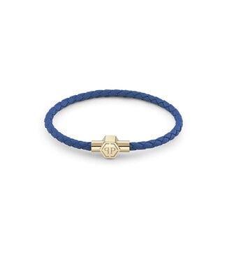 Philipp Plein  PJ0AA20BL Armband Plein Tag Gold Leder Blau Grösse L