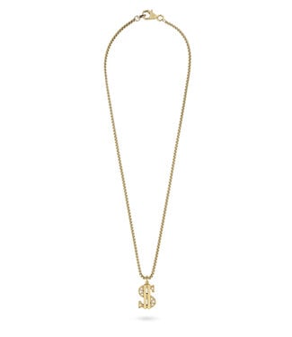 Philipp Plein  PJHGA08NU Lange Halskette Plein Valentine Dollar Gold