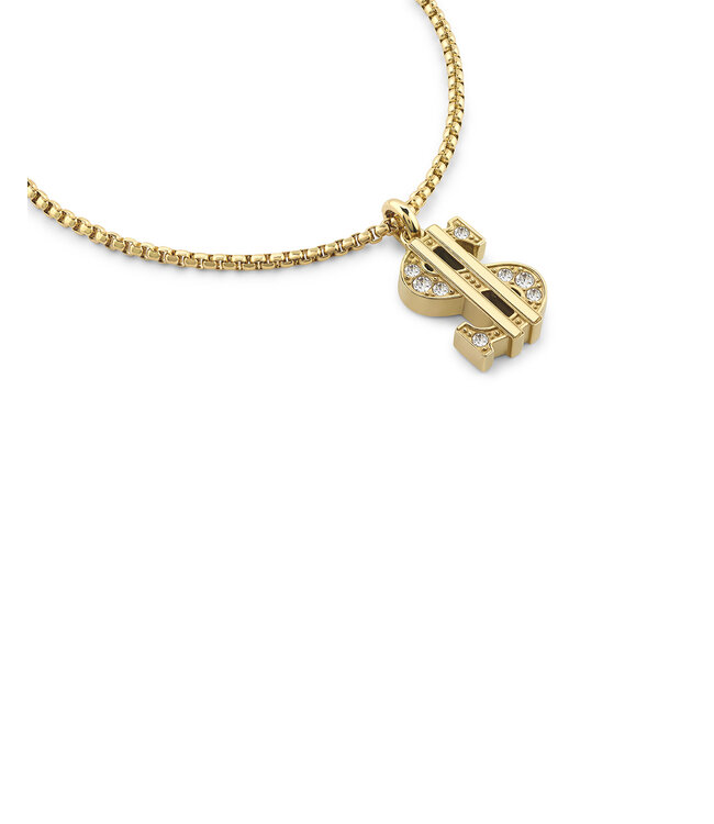 Philipp Plein  PJHGA08NU Lange Halskette Plein Valentine Dollar Gold