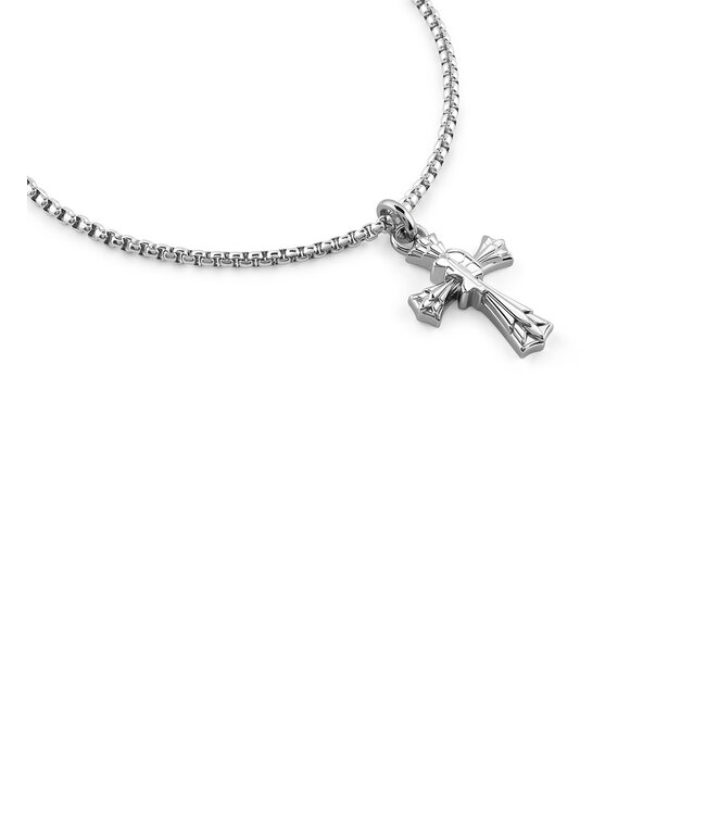 Philipp Plein  PJHGA06NU Lange Halskette Plein Valentine Kreuz Edelstahl