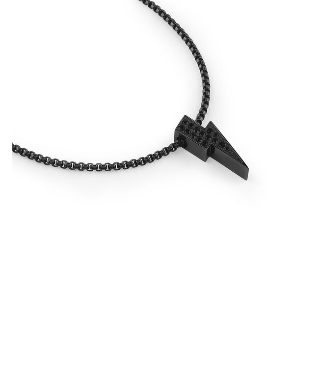 Philipp Plein  PJHGA07NU Lange Halskette Plein Valentine Blitz Schwarz