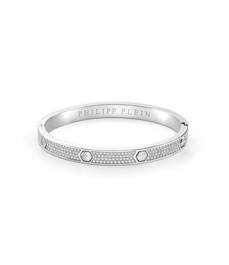 Philipp Plein  PJ1EA32BM Armreif Plein Cuff Edelstahl Pavé Grösse M