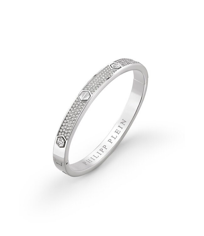 Philipp Plein  PJ1EA32BM Armreif Plein Cuff Edelstahl Pavé Grösse M