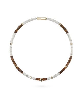 Philipp Plein  PJNEA17NU Halskette Plein Beads Gold mit Tigerauge-Perlen