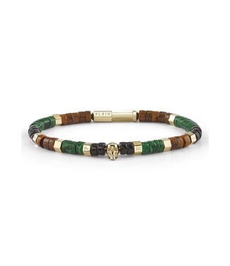 Philipp Plein  PJNEA16BU Armband Plein Beads Gold mit grünen Perlen