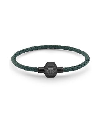 Philipp Plein  PJ6GA01BL Armband Plein Enigma Leder Grün Grösse L
