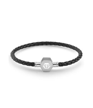 Philipp Plein  PJ6GA02BS Armband Plein Enigma Leder Schwarz Grösse S