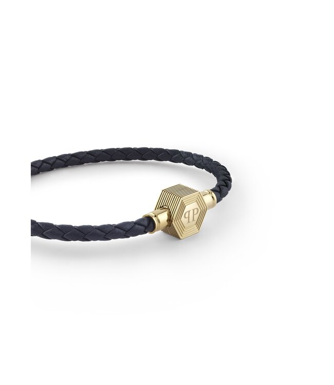 Philipp Plein  PJ6GA03BS Armband Plein Enigma Leder Blau Grösse S