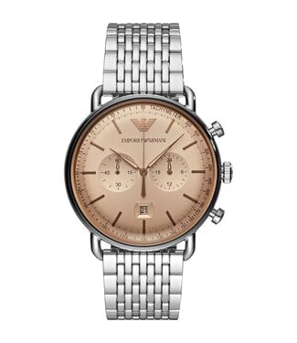 Emporio Armani  Aviator Chronograph AR11239 Herrenuhr Edelstahl Beige