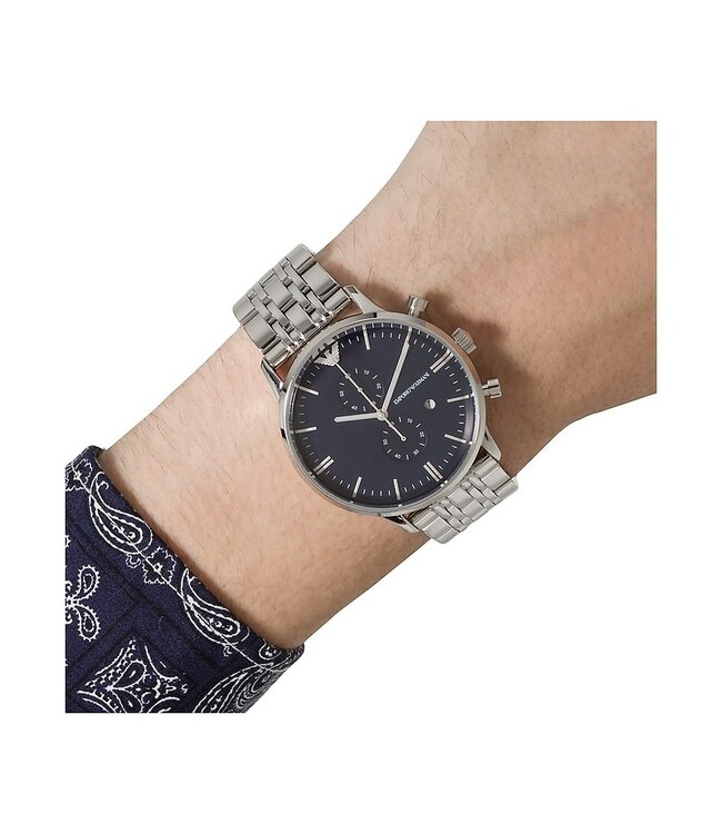 Emporio Armani  Classic AR1648 Herrenuhr Blau Edelstahl