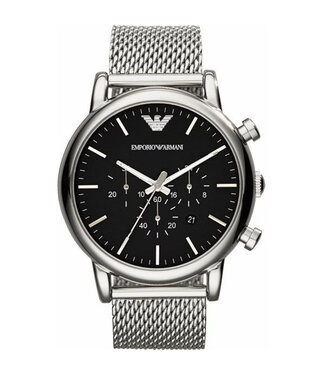 Emporio Armani  Luigi Chronograph AR1808 Herrenuhr Schwarz Milanaise