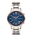 Emporio Armani   Chronograph AR80025 Herrenuhr Blau Edelstahl bicolor