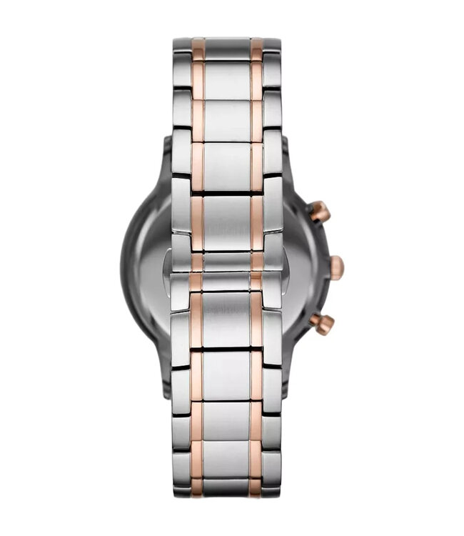 Emporio Armani   Chronograph AR80025 Herrenuhr Blau Edelstahl bicolor