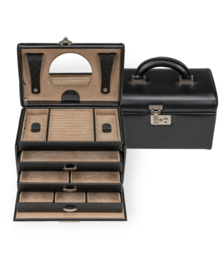 Windrose  803853.08 Schmuckkoffer Beluga Schwarz 24,5 × 16,5 cm