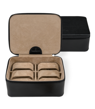 Windrose  803861.08 Uhrenkassette Beluga Schwarz für 6 Uhren 19 × 6,5 cm