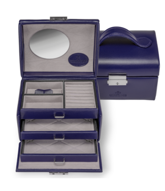 Windrose  803676.05 Schmuckkoffer klein Merino Moda Dunkelblau 15 × 12 cm