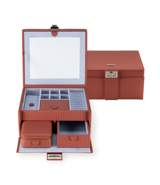 Windrose  803948.03 Schmuckkoffer Corbello Terrakotta 21,5 × 11,5 cm
