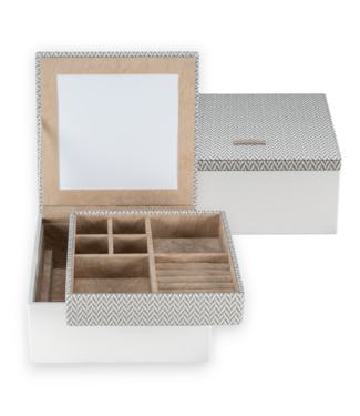 Windrose  803960.03 Schmuckkasten klein Calma Weiss 18 × 8,5 cm