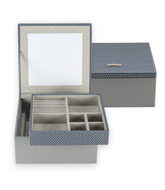 Windrose  803960.07 Schmuckkasten klein Calma Grau 18 × 8,5 cm