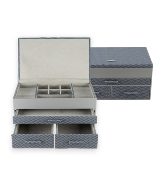Windrose  803961.07 Schmuckkasten gross Calma Grau 31 × 15,5 cm