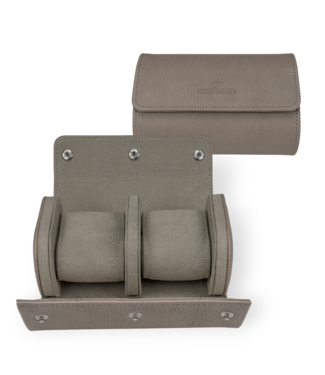 Windrose  804001.12 Reise-Uhrenetui (2 Uhren) Beige Tempora 15 × 10 cm