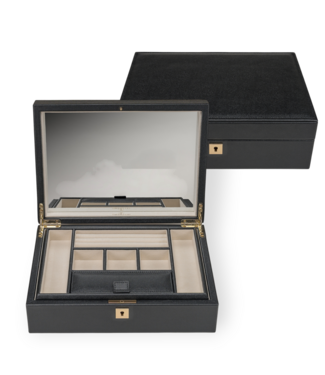 Windrose  803990.08 Charmbox mit herausnehmbarem Einsatz Schwarz Luxora 30,5 × 10 cm